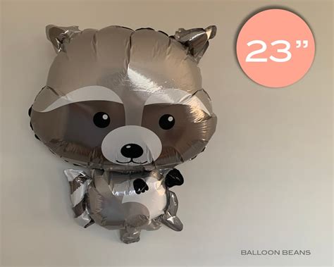 Woodland Raccoon Animal Balloon 23 Baby Shower New Etsy
