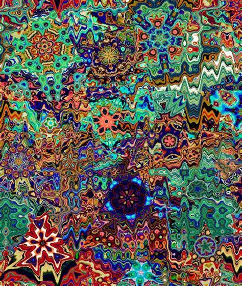 Art Quilting Fabric Panel Artist Made Kaleidoscope Fiber Art Etsy