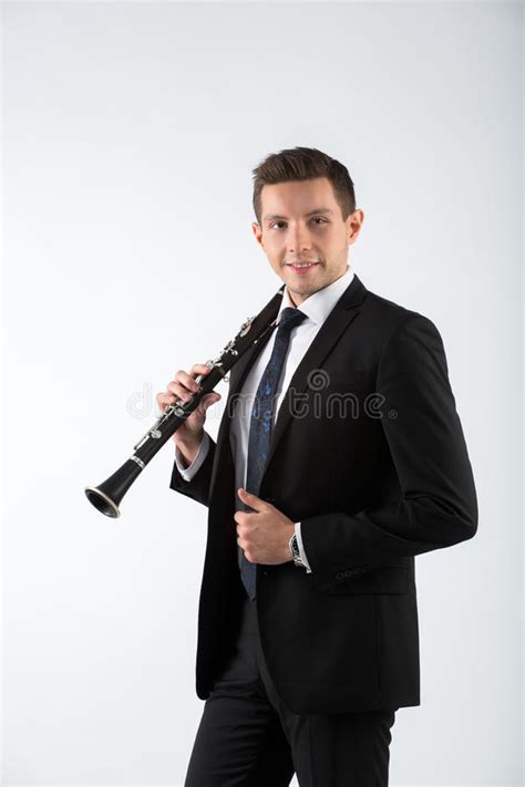 Young Man Playing The Clarinet Stock Image Image Of Musician