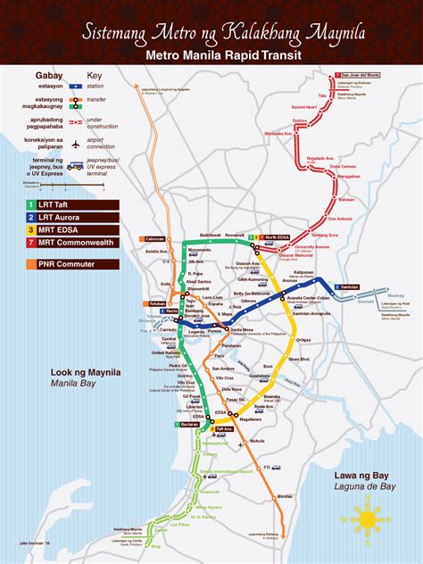 Metro Manila Rapid Transit Map Print 53 Studio