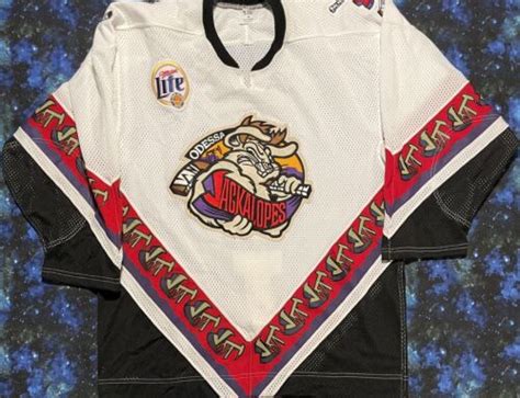 Authentic Rare Vintage Ais Chl Odessa Jackalopes Hockey Jersey Ebay