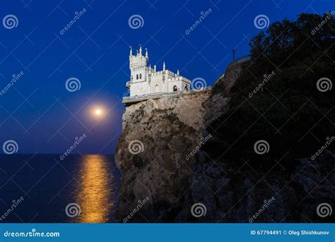 Swallow S Nest At Night In The Moonlight Stock Image Image Of Palace
