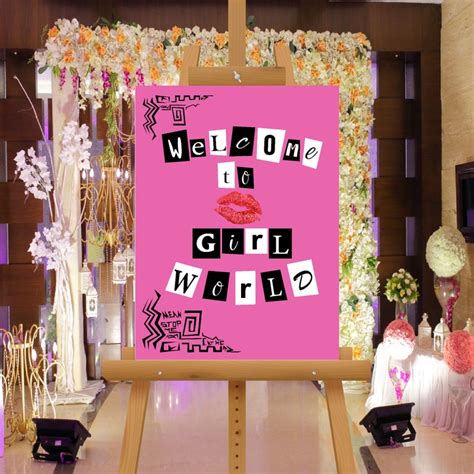 Mean Girls Welcome Sign Mean Girls Party Decor Birthday Etsy