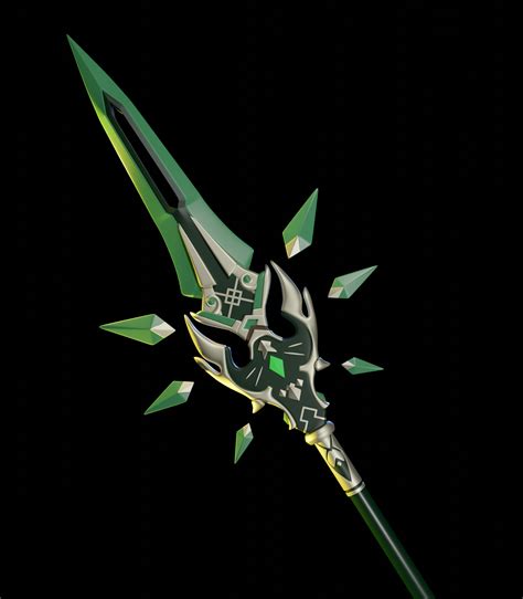 Artstation Genshin Impact Primordial Jade Spear Final Render