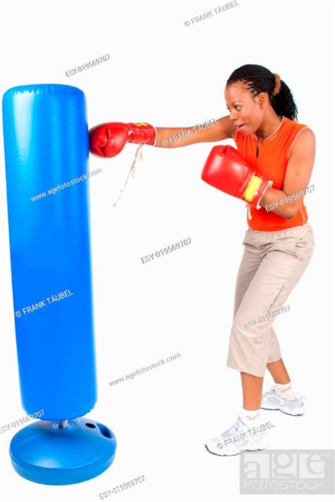 Boxerin Beim Training Stock Photo Picture And Low Budget Royalty Free Image Pic Esy