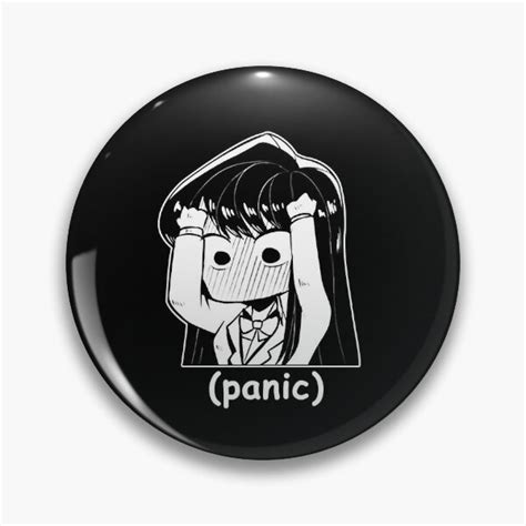 Funny Manga Panic Chibi Komi San Meme Pin By Royallwindholz Redbubble