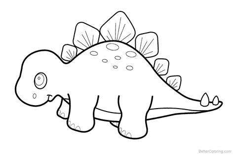 Cute Dinosaurs Coloring Pages - Free Printable Coloring Pages