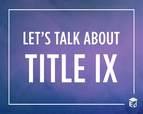 Lets Talk About Title Ix Blog