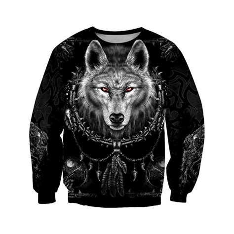 Black Wolf 3d Over Printed Hoodie Cloak For Men And Women Ml Zeleton