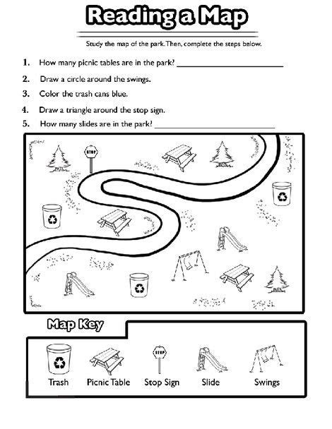 Map Key Worksheet For Kindergarten
