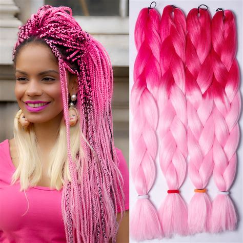 7 packs 18 inches medium box braids hair ombre crochet hair extensions. 10pcs 24 Inch 100g Ombre Kanekalon Braiding Hair Synthetic ...