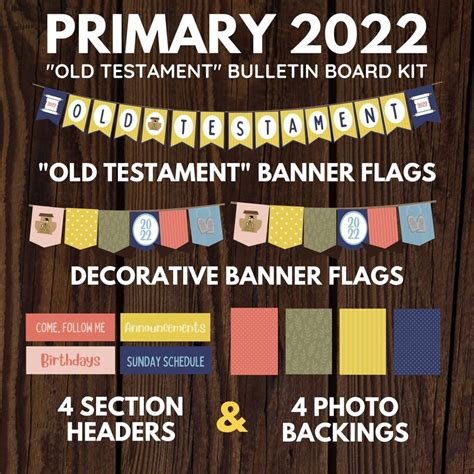 2022 Lds Primary Old Testament Bulletin Board Kit Etsy Finland