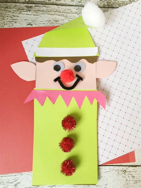 Christmas crafts are so much fun for kids of all ages, even the little crowd. Christmas Elf Brown Paper Bag Craft for Kids