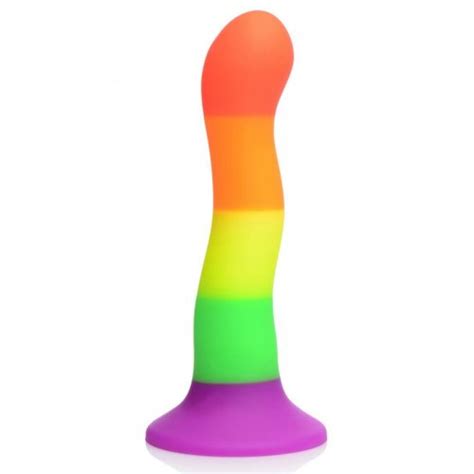 Proud Rainbow Silicone Dildo With Harness Sex Toys At Adult Empire