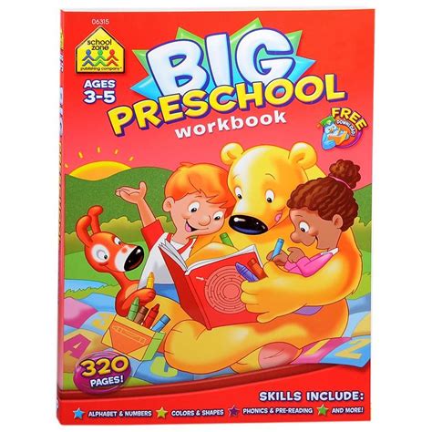 School Zone Big Preschool Workbook Preschool Workbooks Workbook