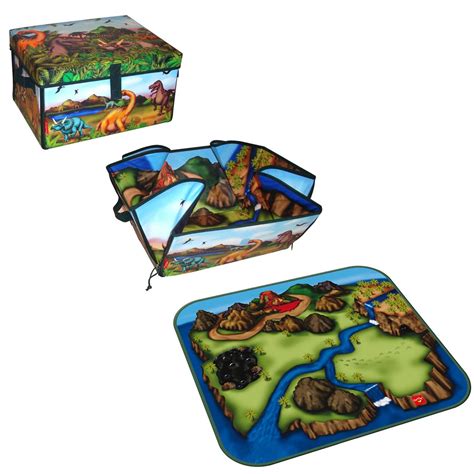 Dinosaur Zipbin Storage Toy Box And Playmat Play Set With Dino Figures Ebay