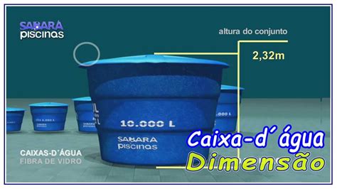 Caixas dágua Litros em Fibra de Vidro Dimensões e Peso Sabará Piscinas YouTube