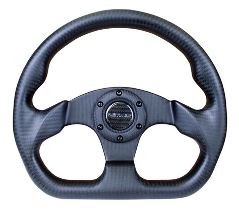 Nrg 320mm Flat Bottom Matte Full Carbon Fiber Steering Wheel