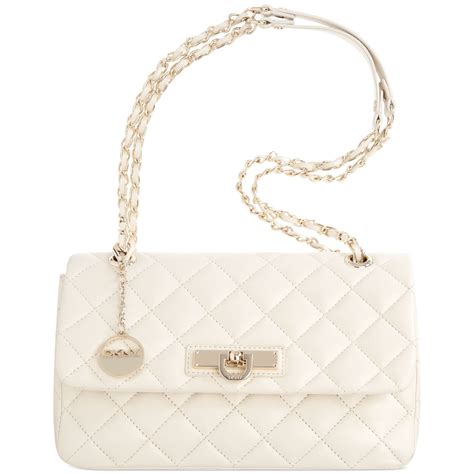 Dkny Gansevoort Quilted Chain Shoulder Bag In White Lyst
