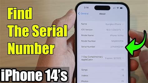 Iphone 14s14 Pro Max How To Find The Serial Number Youtube