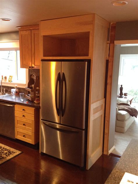 Refrigerator Enclosure Kitchen Renovation Kitchen Cabinets Decor