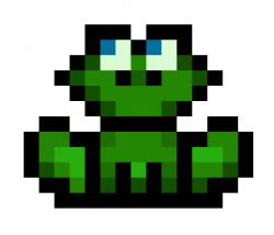 Cute Green Pixel Frog 16 16 OpenGameArt Org
