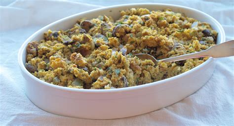 A recipe for sausage cornbread stuffing, a delicious alternative to traditional bread stuffing for thanksgiving. Cornbread Stuffing With Mushrooms, Delectable and Dairy ...