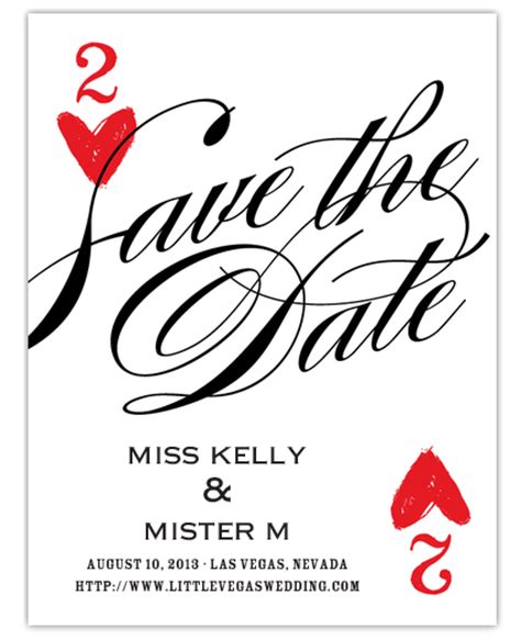 Fun With Las Vegas Save The Date Cards Little Vegas Wedding