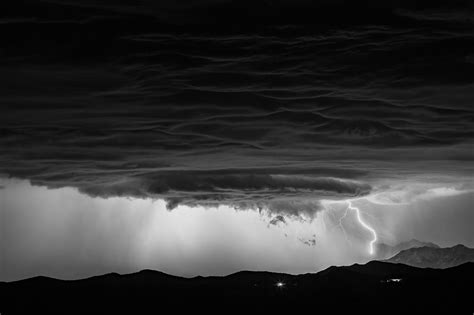 Wallpaper Sea Nature Reflection Sky Lightning Storm Mist Coast