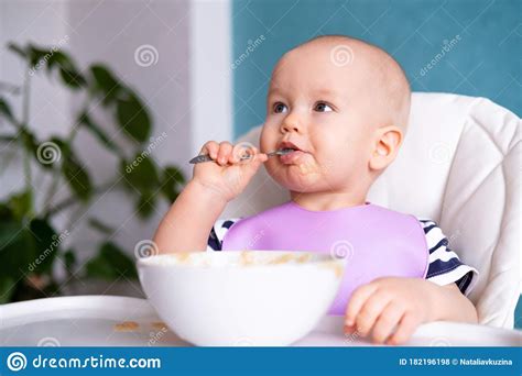 Little spoon provides fresh, organic baby blends designed by experts on feeding toddlers and children, suitable for babies aged 4 months and older, and available within flexible and affordable meal plans. Baby Food. Little Caucasian Child With Spoon In His Mouth ...