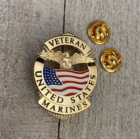 Marines Veteran Pin Usmc Military Lapel Pin Patriotic Mini Etsy