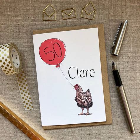Personalised 50th Birthday Card Cat Design By Have A Gander