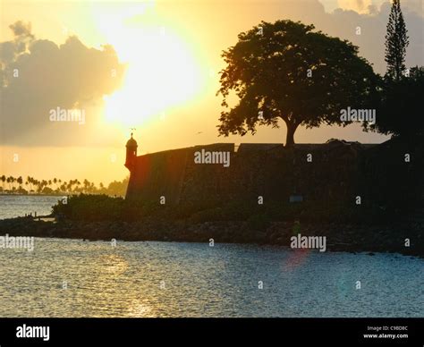 Old San Juan Sunset Puerto Rico Stock Photo Alamy