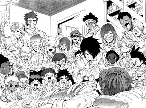 Tpn Manga Panel Emma Wakes Up To Be Greeted By Everyone Neverland