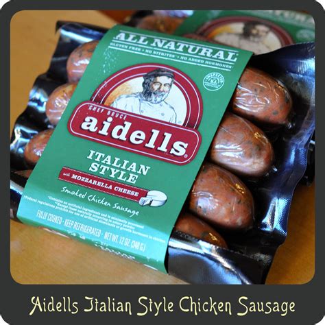 Potato peeled strips of zucchini for healthiness; Aidells Italian Sausage