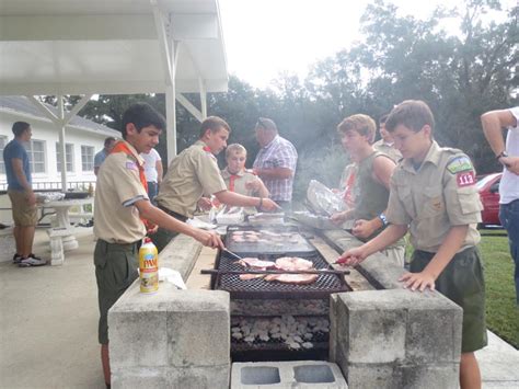 Boy Scouts Cooking Weirsdale Presbyterian Church