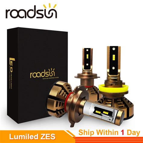 Roadsun With Luxeon Lumiled Zes Chip Led Head Light Car Bulb