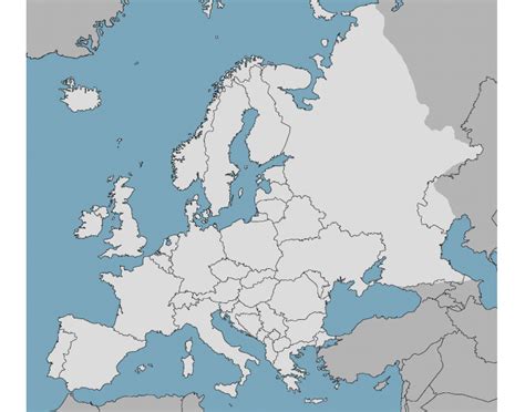 Island And Peninsulas Of Europe Printable