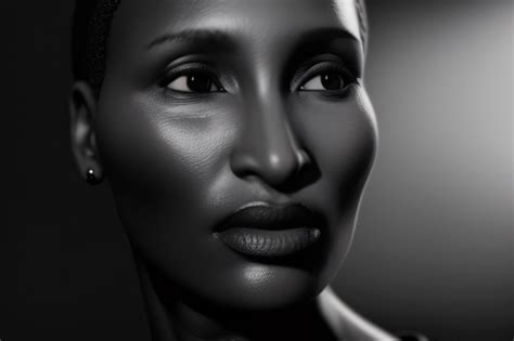 Mujer Negra Extremadamente Hermosa Con Expresión Seria Con Pose De Poder Campaña De Vidas