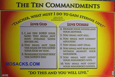 Roman Catholic Ten Commandments