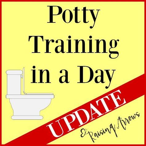A Sign That Says Potty Training In A Day Update With A Toilet On It