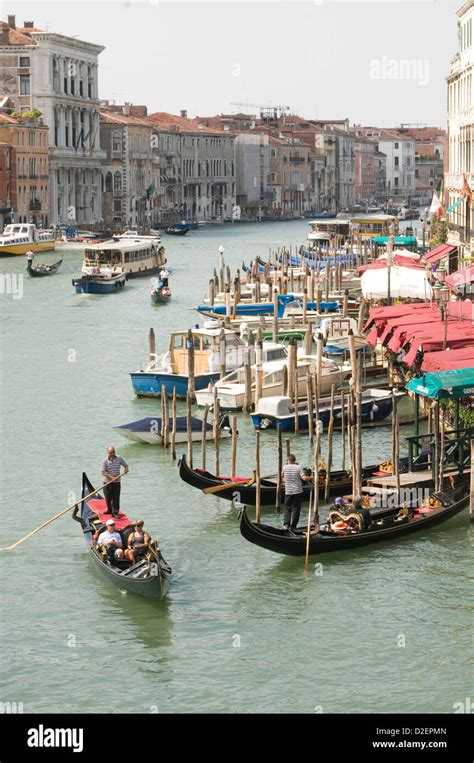 Gondolier On Gondola In Narrow Water Canal Waterway In Venice Italy My Xxx Hot Girl