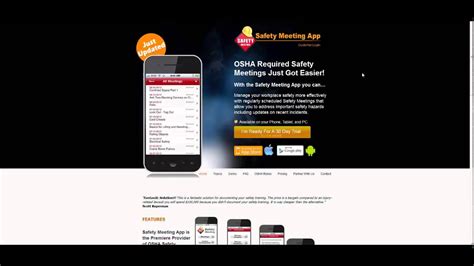 Safety Meeting App Demo Osha Safety Topics Youtube