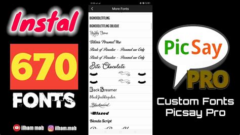 Custom Fonts Picsay Pro Youtube