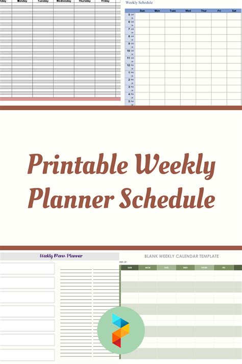 Printable Weekly Planner Schedule Free Pdf Printables Printablee