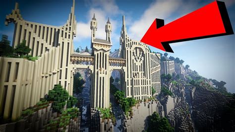 🔴 Building An Epic Minecraft Castle Into The Mountain Side Youtube