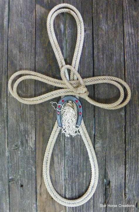 Lariat Rope Cross Accented With A Red By Starhorsecreations