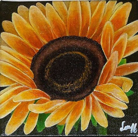 Akryl auf leinwand moderne malerei ist kein stilbegriff. kleine Sonnenblume - Blumen, Modern, Farben, Modern art ...
