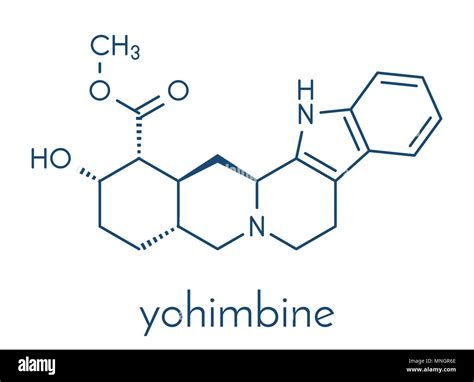 Yohimbine Alkaloid Molecule Used As Aphrodisiac Drug Skeletal Formula Stock Vector Image And Art
