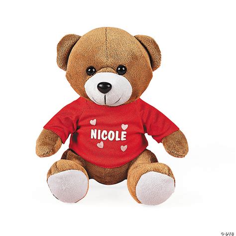 Valentine Stuffed Bear With Personalized T Shirt Oriental Trading